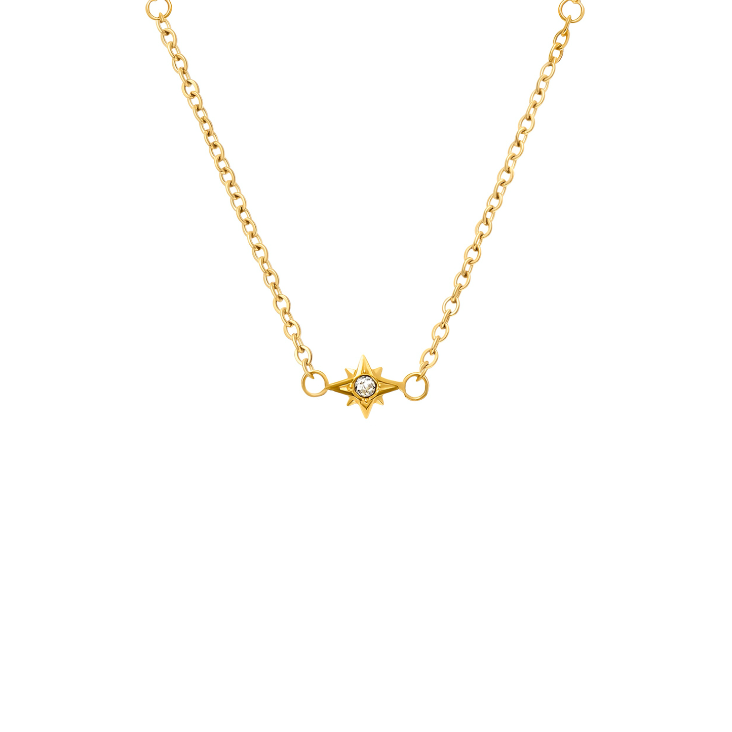 Round Photo Locket Sphere Necklace (Gold)