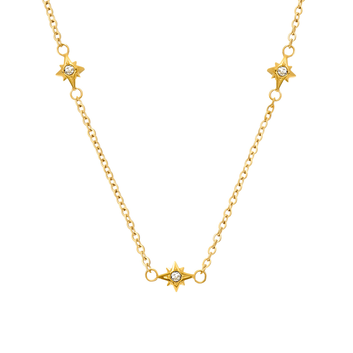 Double Heart Token Fingerprint Necklace (Gold & Silver)