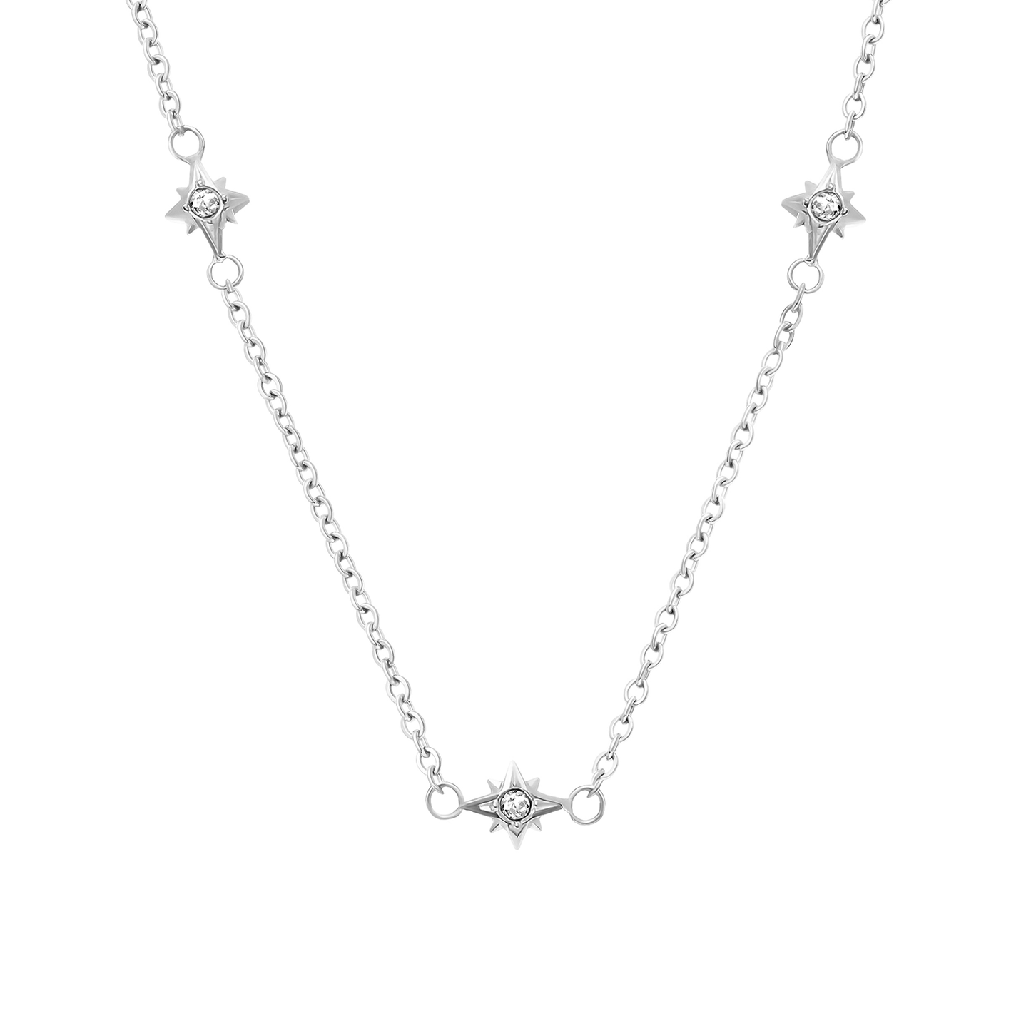 Organic Fingerprint Droplet Necklace (Silver)