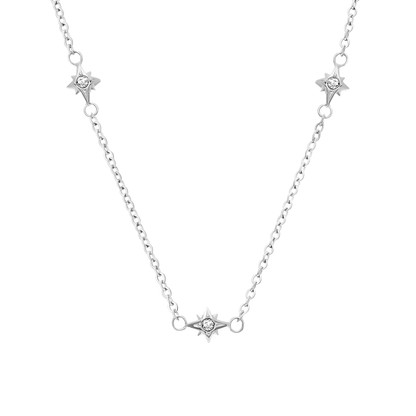 Round Photo Locket Sphere Necklace (Silver)