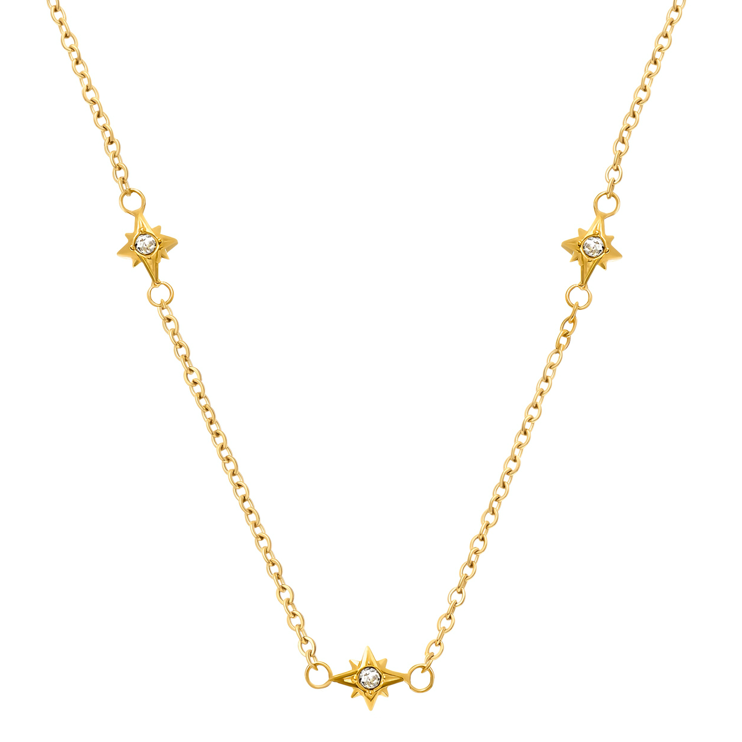 Mini Written In The Stars Initial Tag Necklace (Gold)