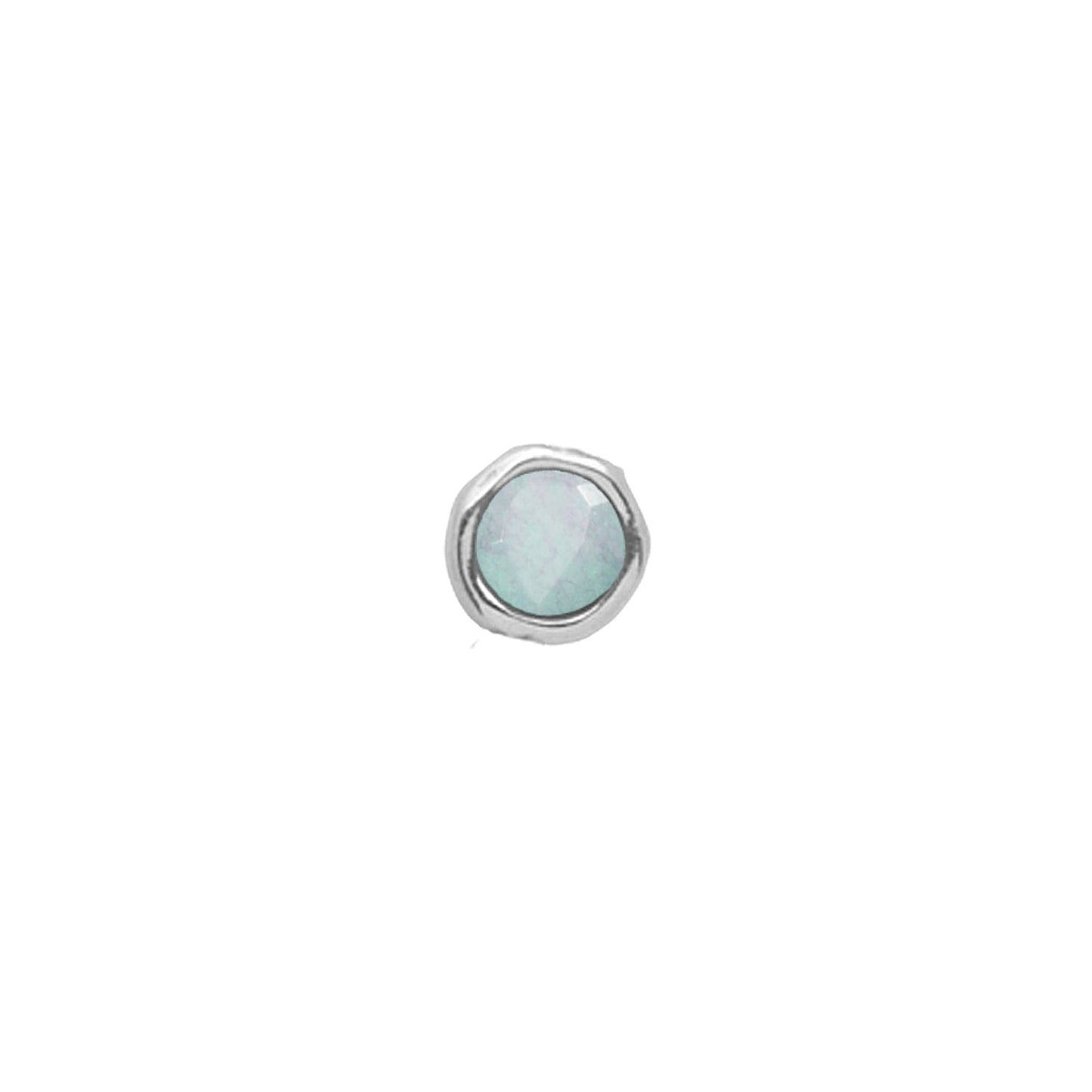 Made Mine Initials & Birthstone Necklace (Silver)