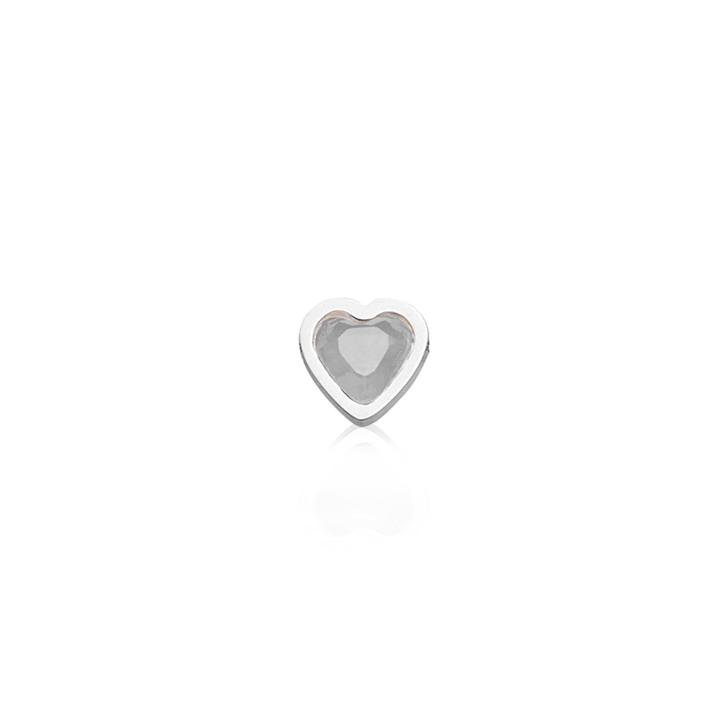 Made Mine Mini Heart Birthstone Bracelet (Silver)