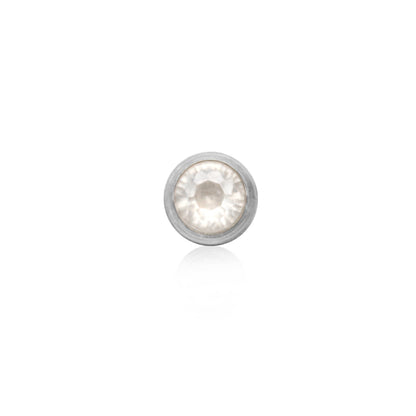 Birthstone Huggie Hoops (Silver)