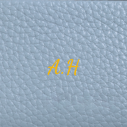 Leather Card Holder (Powder Blue)