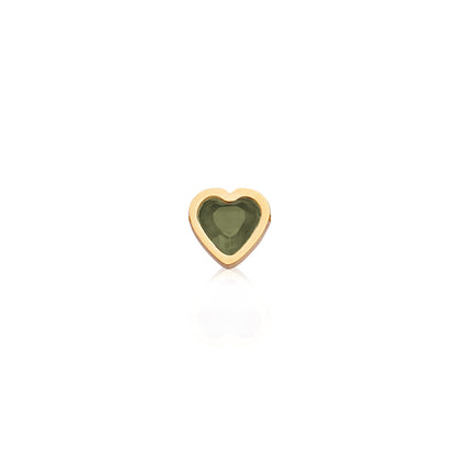 Made Mine Mini Heart Birthstone Necklace (Gold)