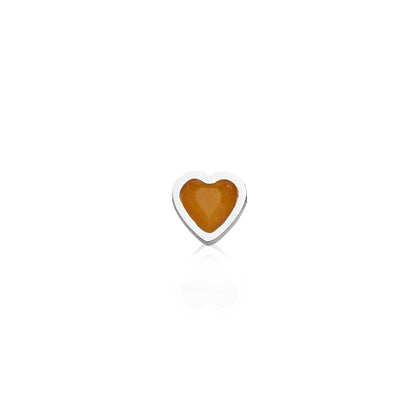 Made Mine Mini Heart Birthstone Necklace (Silver)