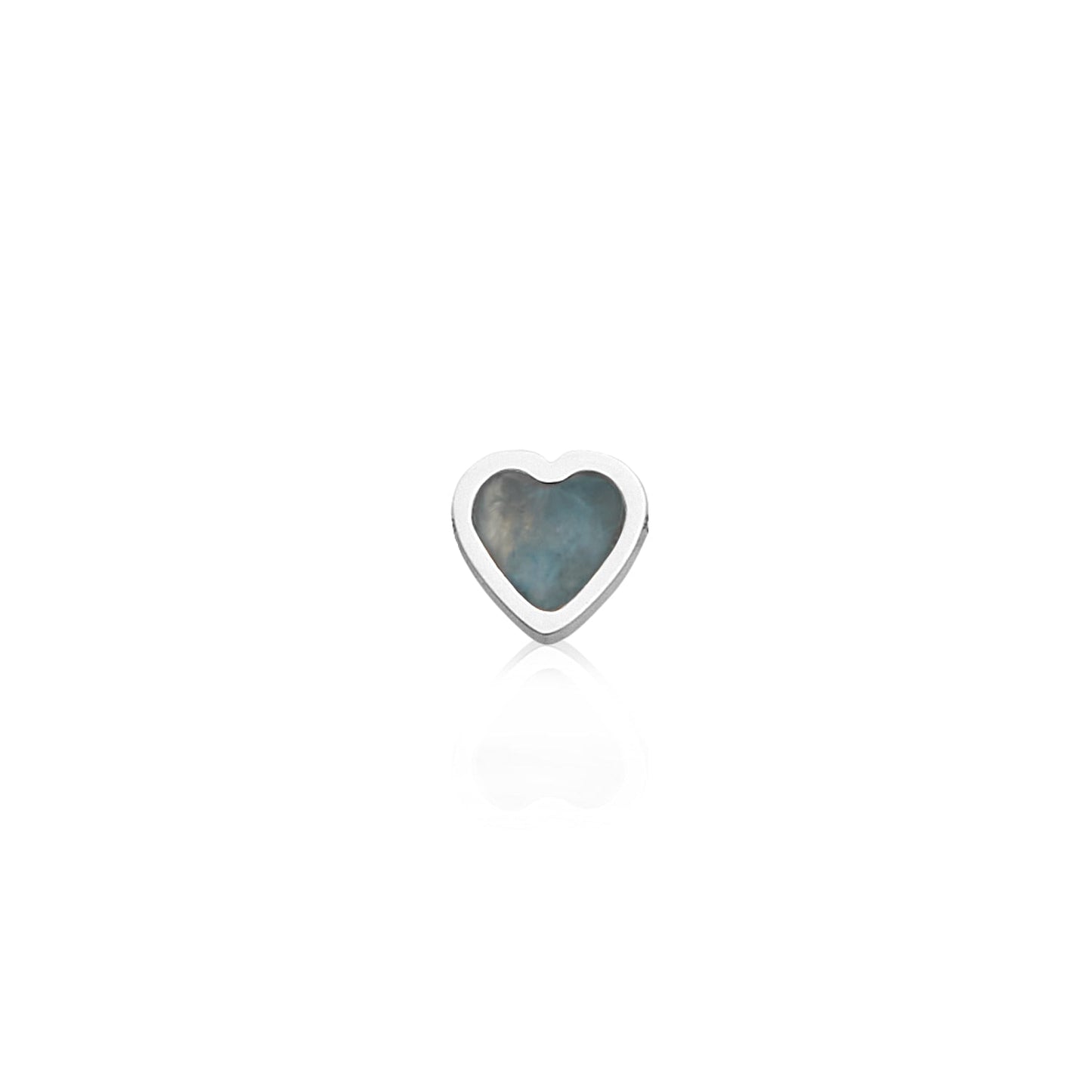 Mini Heart Birthstone Bracelet (Silver)