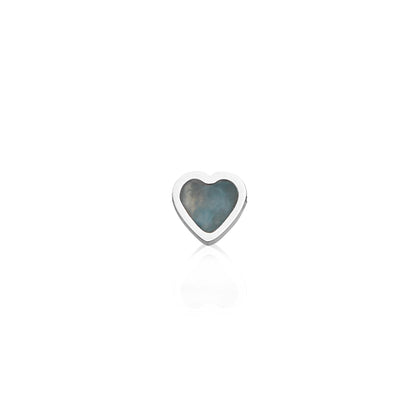 Mini Heart Birthstone Bracelet (Silver)