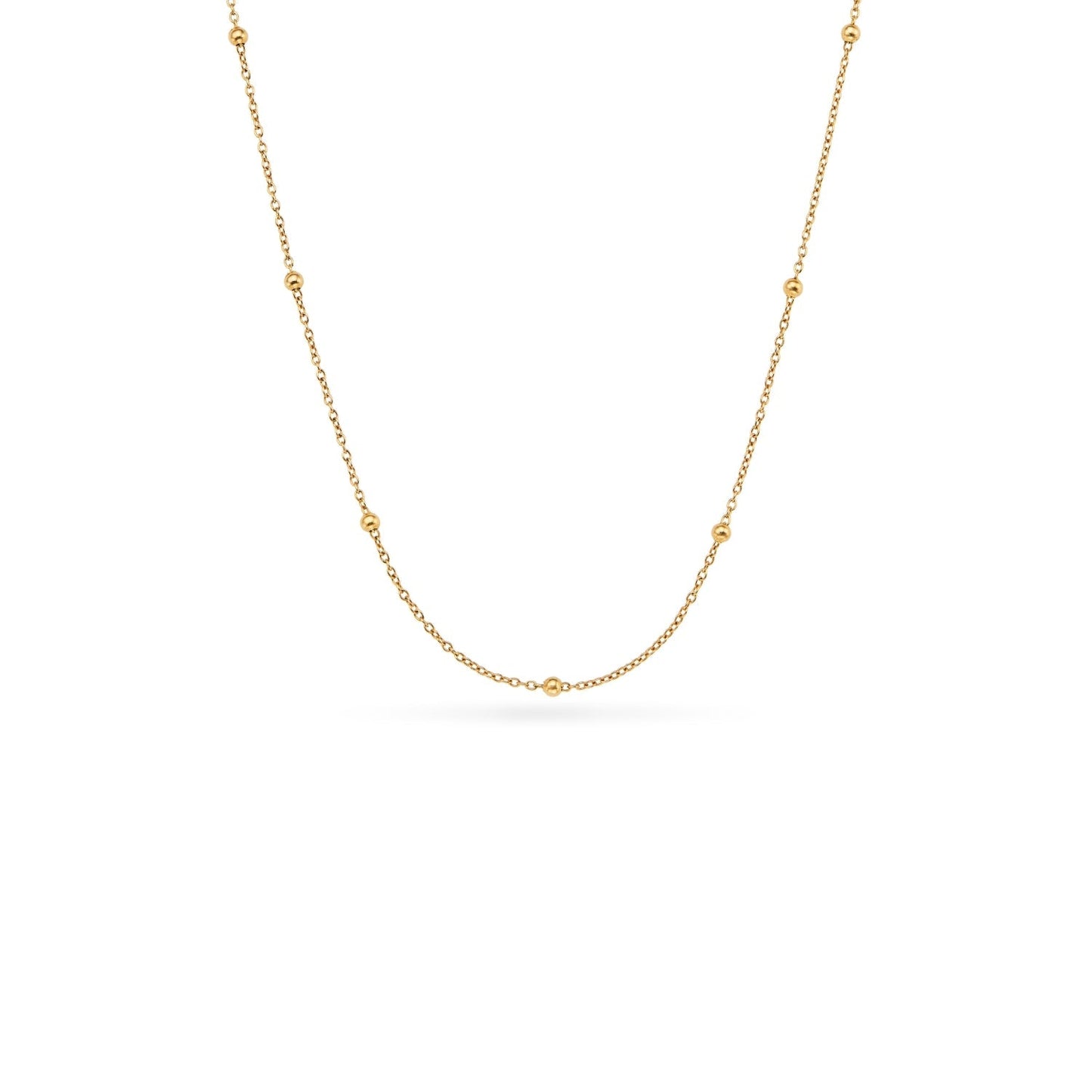 Pale Pink Opal Cushion Necklace (Gold)