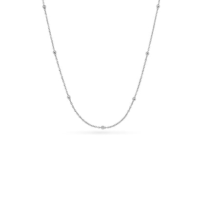 Mini Written In The Stars Initial Tag Necklace (Silver)