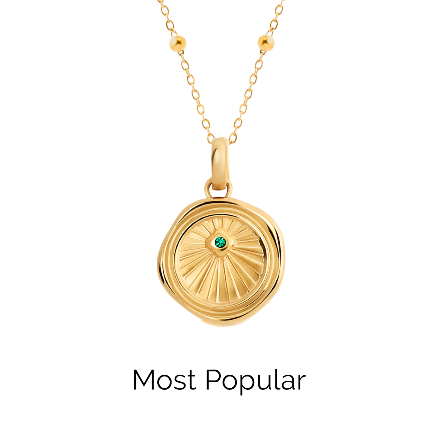 Layering Sphere Chain Necklace (Gold)