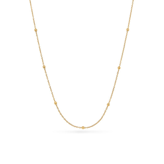 Sphere Chain Necklace (Gold) Pearl Clover Necklace Test