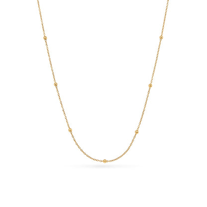 Double Fingerprint Heart Token Necklace (Gold)