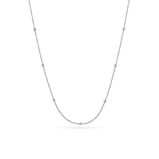 Sphere Chain Necklace 18-20In(Silver)
