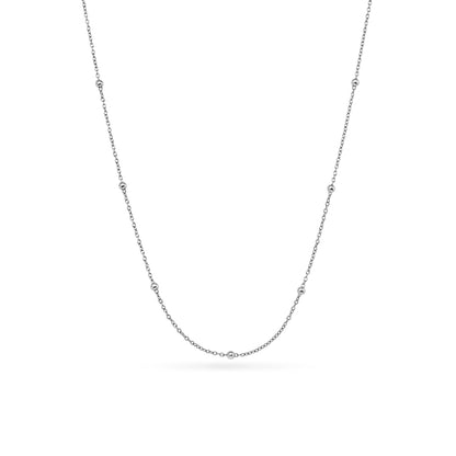 Fingerprint Moon & Star Tag Necklace (Silver)