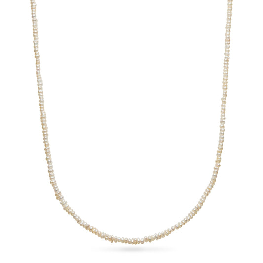 Layering Mini Pearl Beaded Chain Necklace (Gold)
