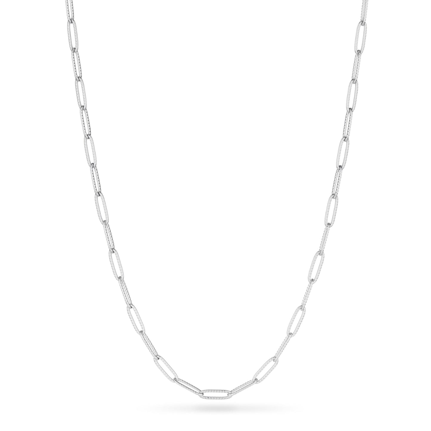 Round Photo Locket Sphere Necklace (Silver)