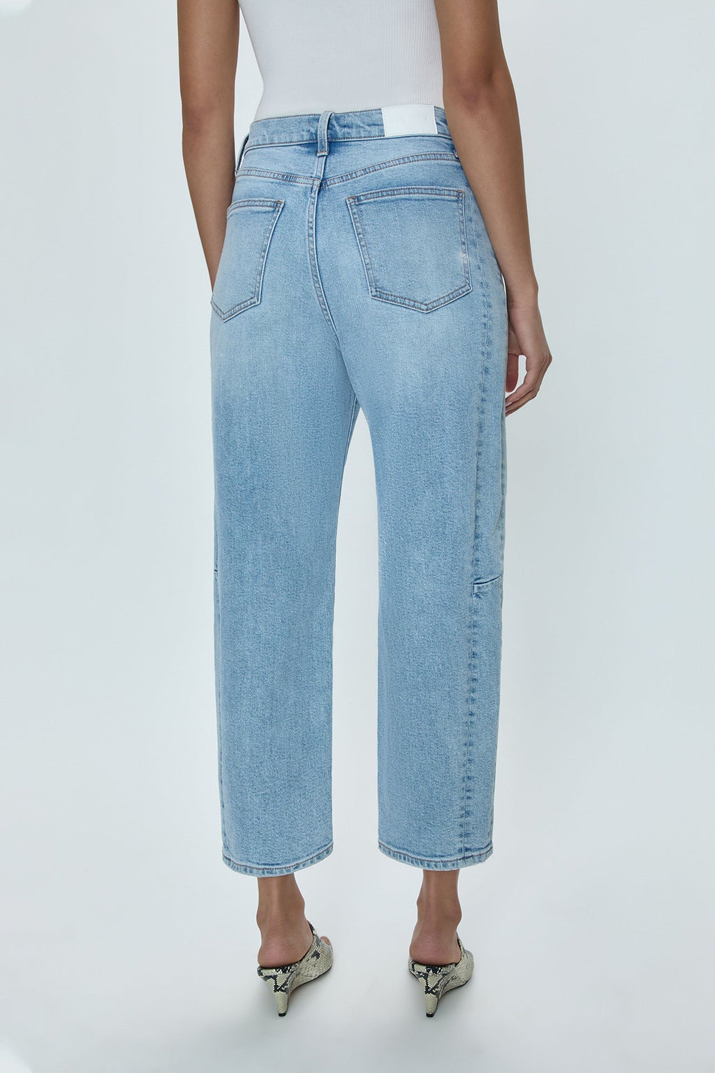 eli high rise barrel jean - sun-kissed