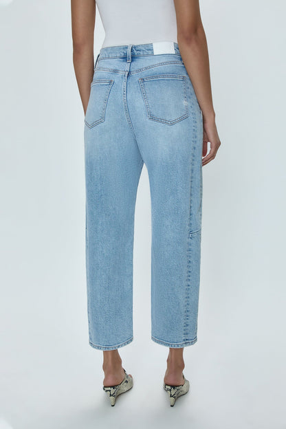 eli high rise barrel jean - sun-kissed
