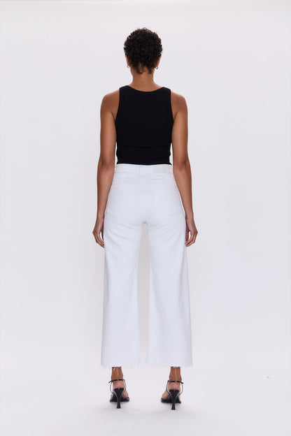 penny wide leg crop - blizzard