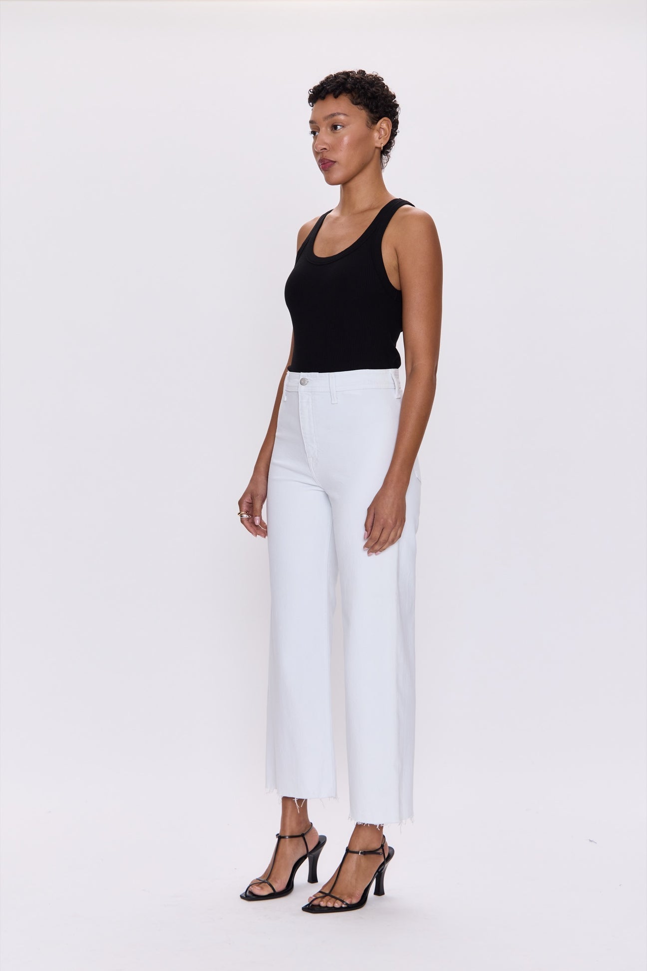 penny wide leg crop - blizzard