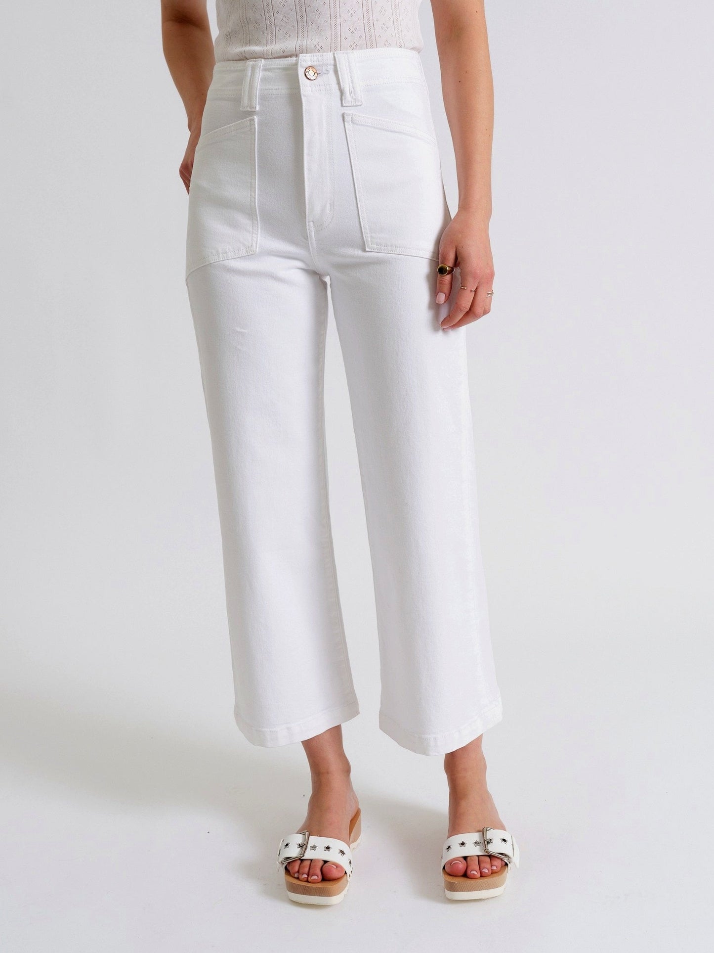 valley girl high rise patchpocket ankle - lamb