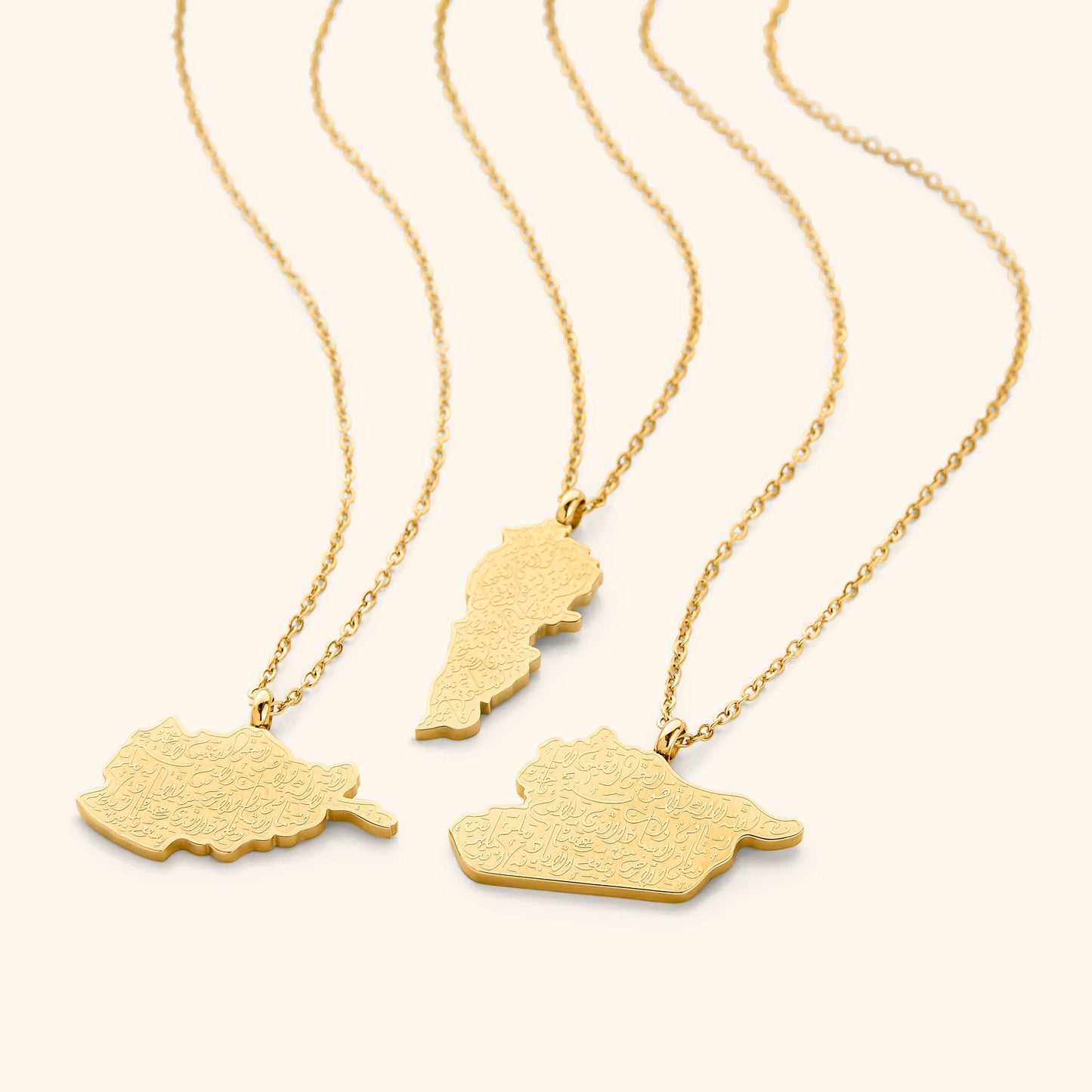 Ayatul Kursi Country Map Necklace | Women