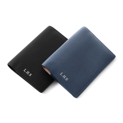 Leather Passport Holder (Navy)