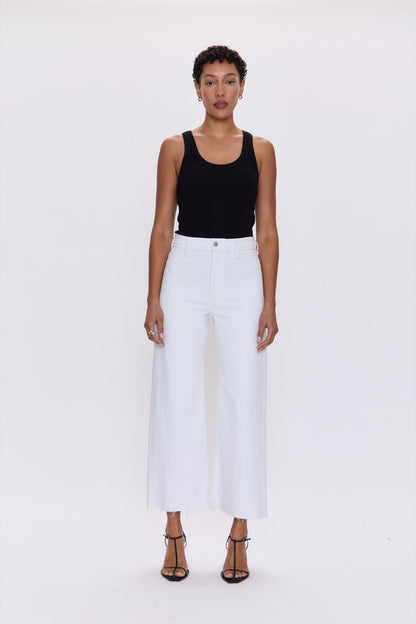 penny wide leg crop - blizzard