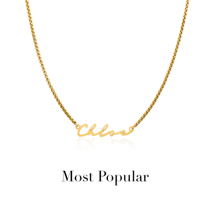 Signature Name Necklace - Gold