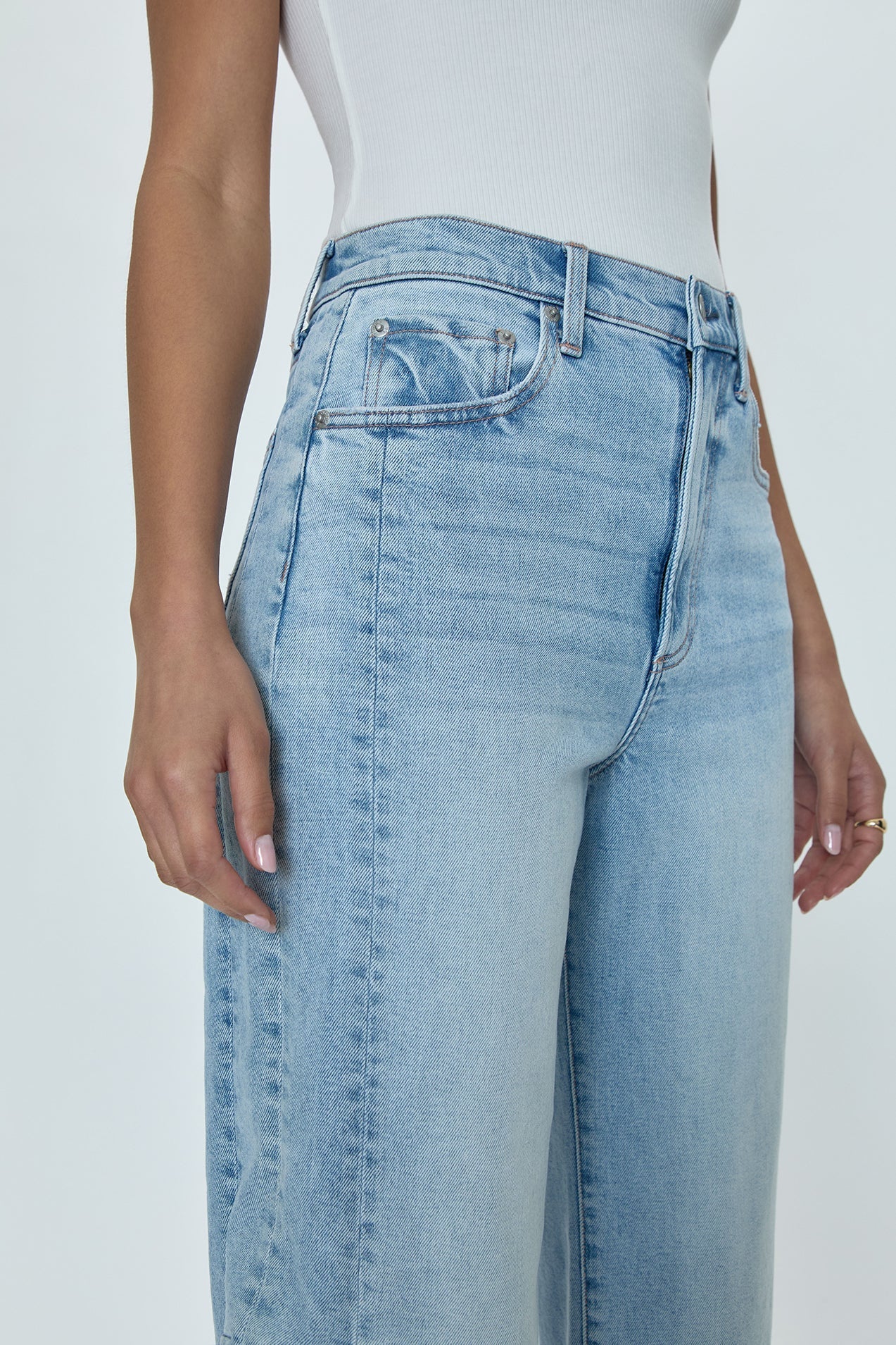 eli high rise barrel jean - sun-kissed