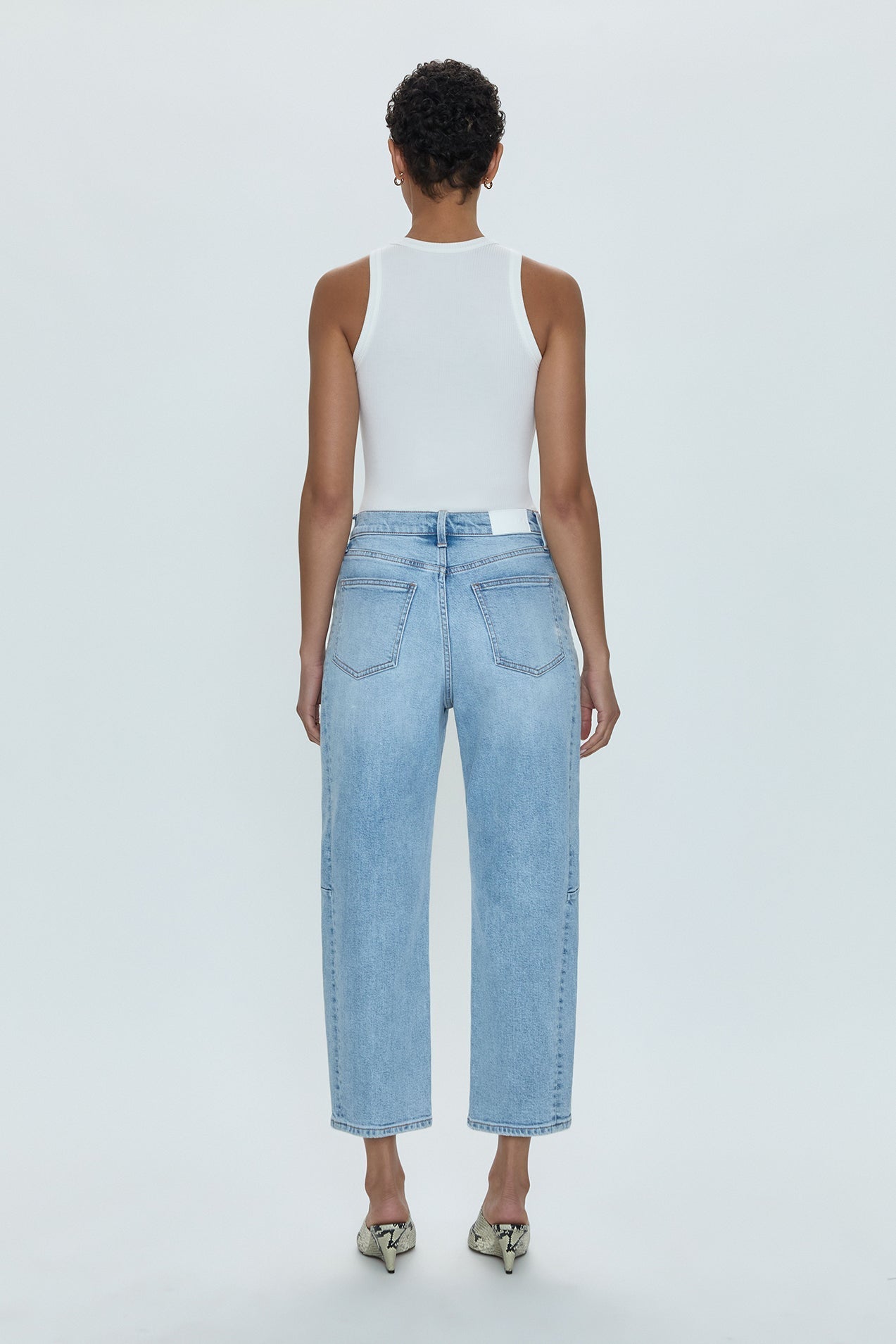 eli high rise barrel jean - sun-kissed