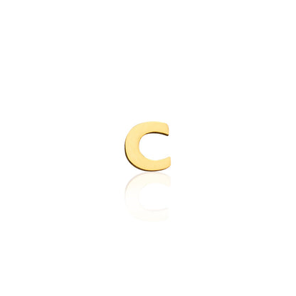 Mini Letter & Heart Birthstone Layered Necklace Set (Gold)