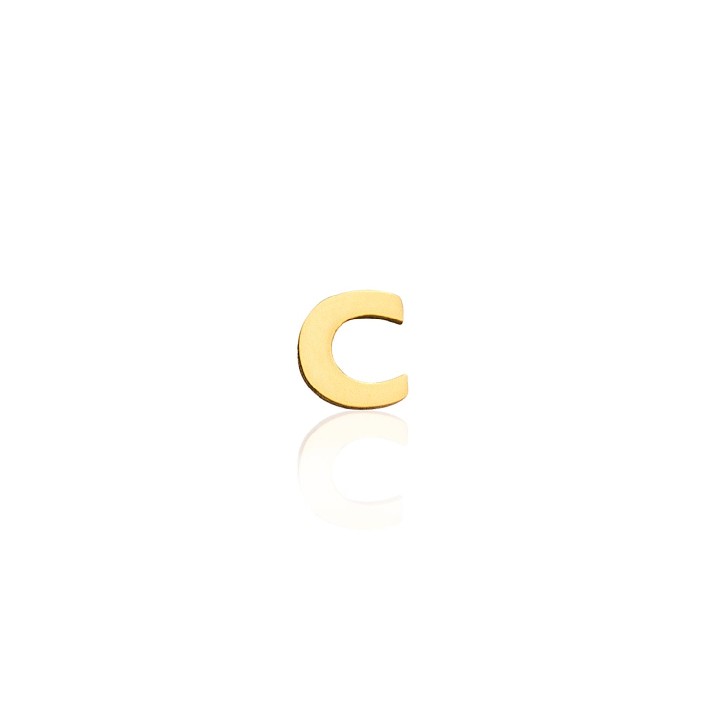 Made Mine Mini Letter Sphere Chain Necklace (Gold)
