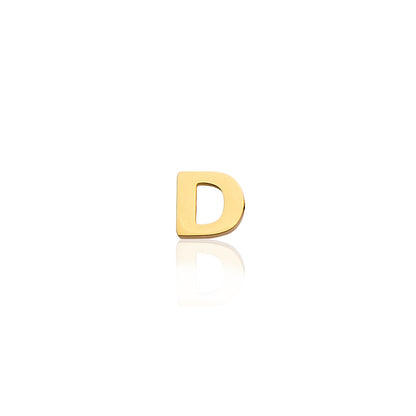 Made Mine Mini Letter Sphere Chain Necklace (Gold)