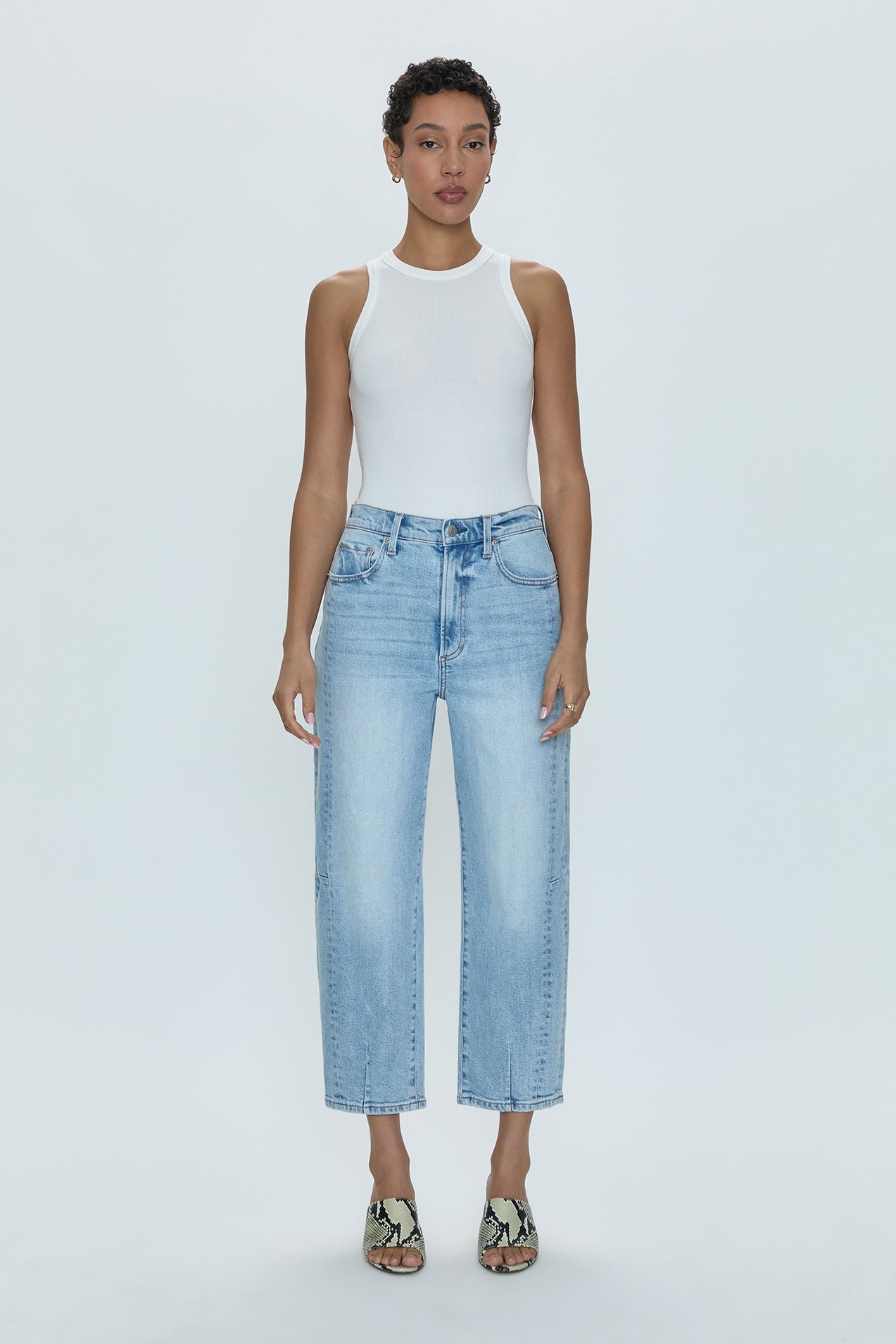 eli high rise barrel jean - sun-kissed