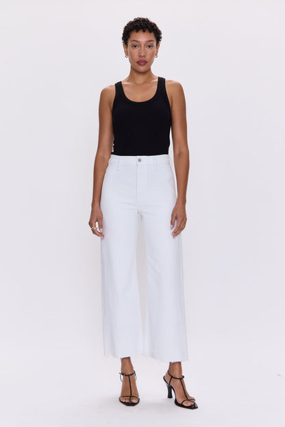 penny wide leg crop - blizzard