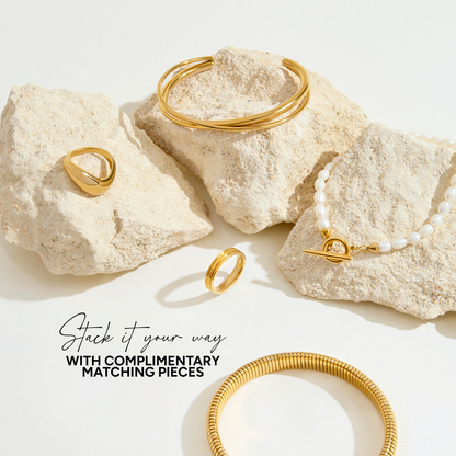 T-bar Pearl Bracelet (Gold)