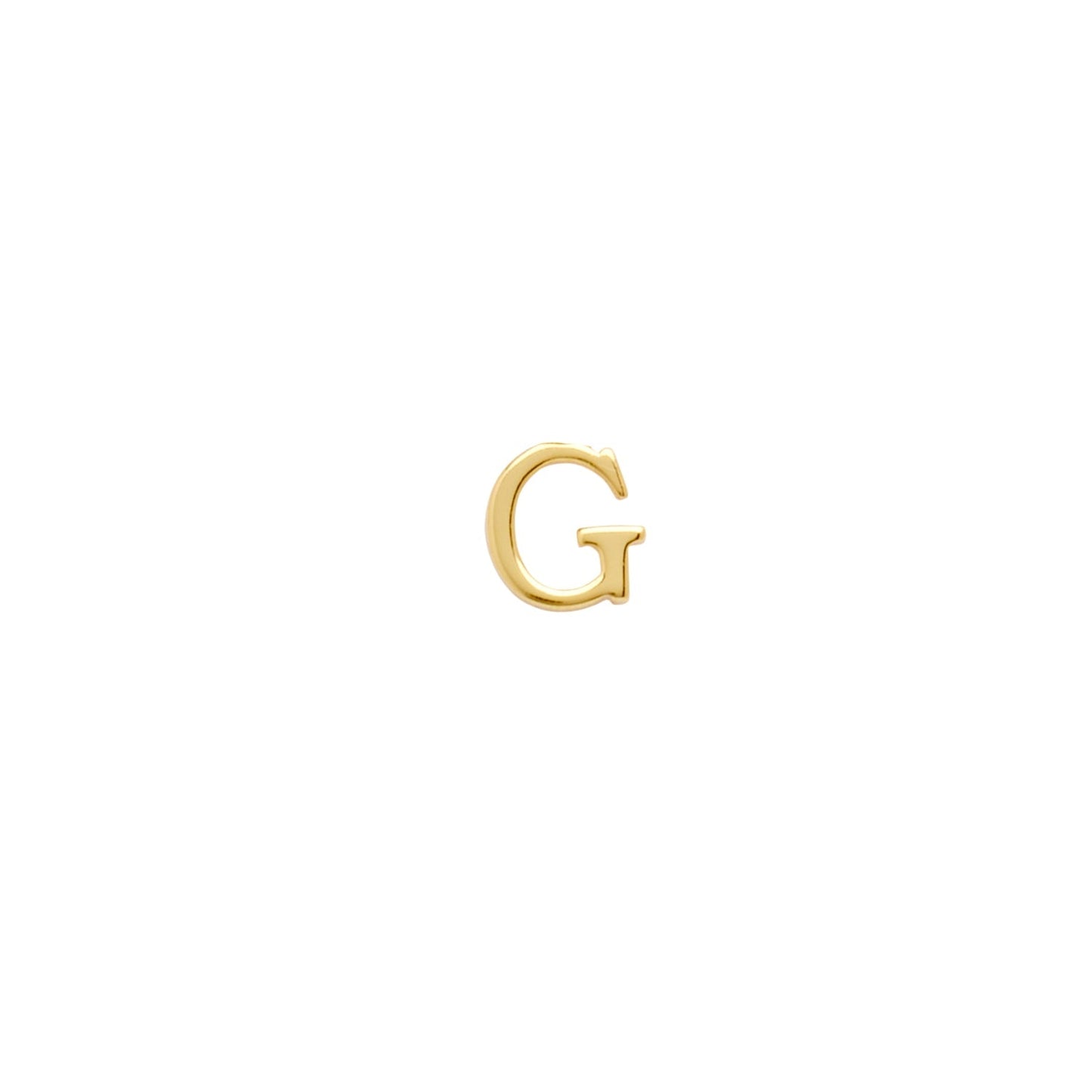 Initial Zip Pull Charm (Gold)