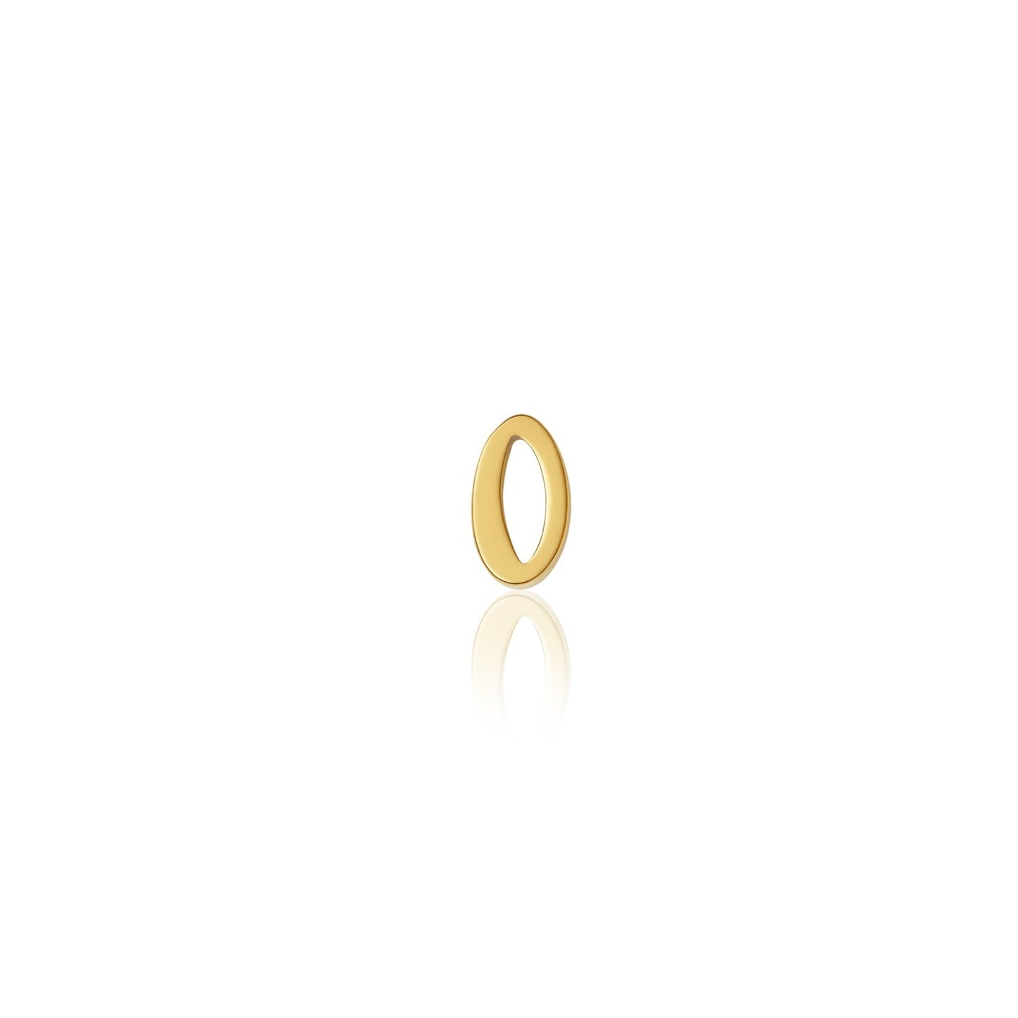 Fixed Charm - Handwritten Initial Charm (Gold)