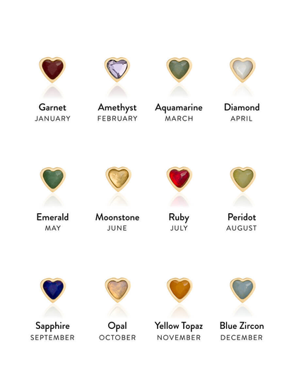 Mini Birthstone & Letter Bracelet Set (Gold)