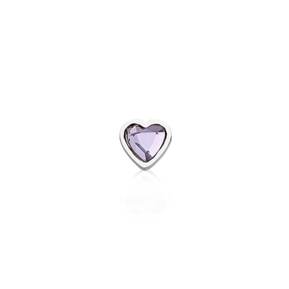 Made Mine Mini Heart Birthstone Bracelet (Silver)