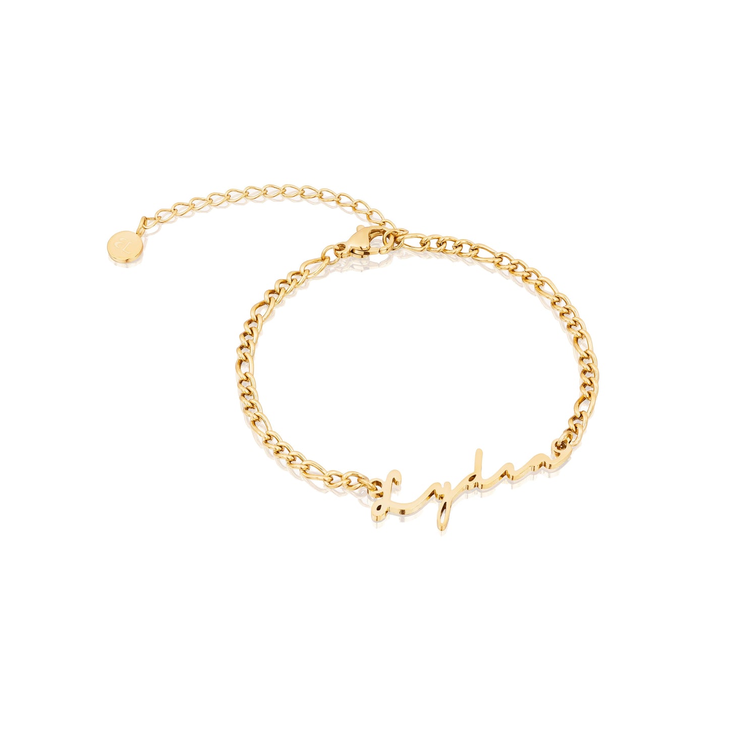 Matching 'Mini & Me' Signature Name Bracelet Set (Gold)