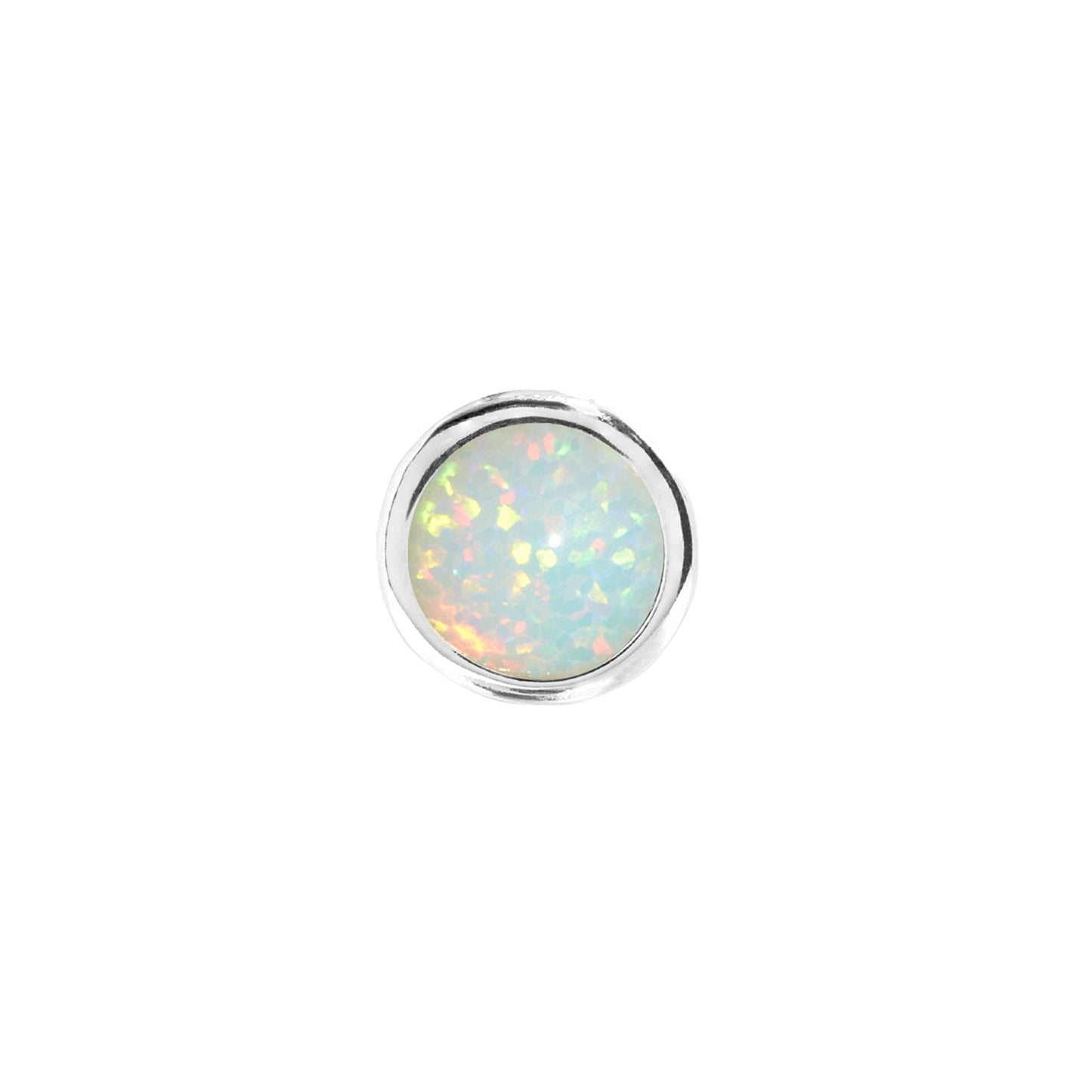 Birthstone Huggie Charm (Silver)