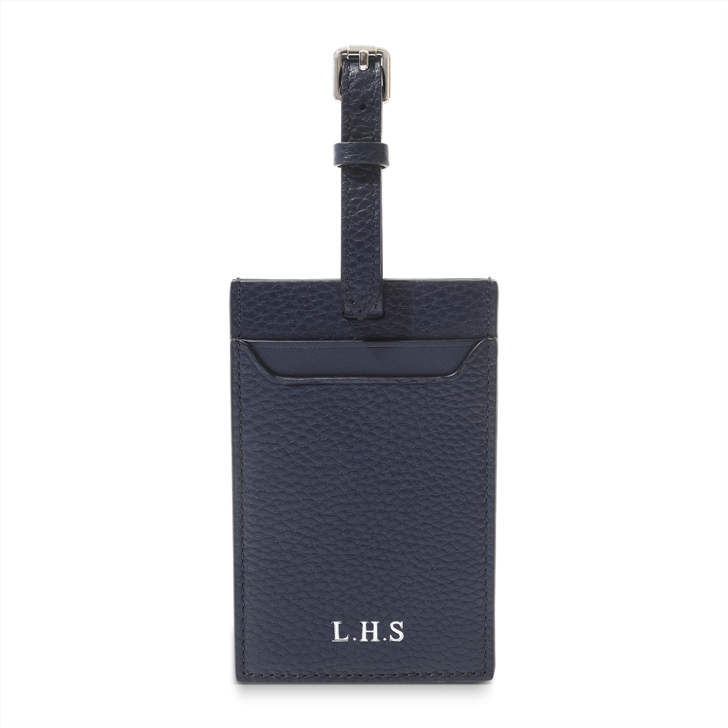 Leather Luggage Tag (Navy)