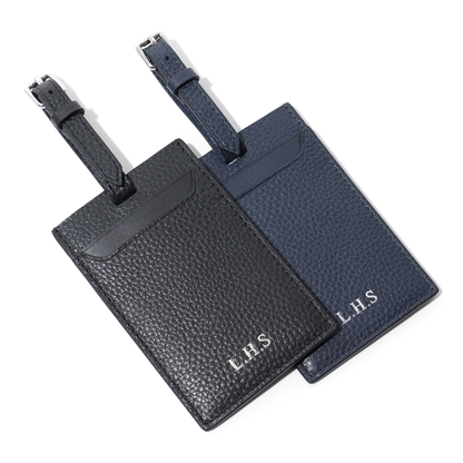 Leather Luggage Tag (Navy)