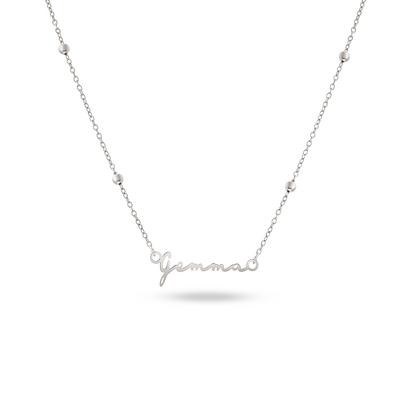 Mini Signature Name Necklace (Silver)