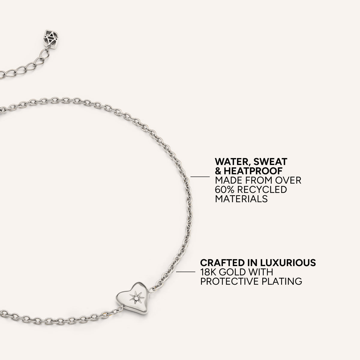 Molten Heart Made Mine Bracelet (Silver)