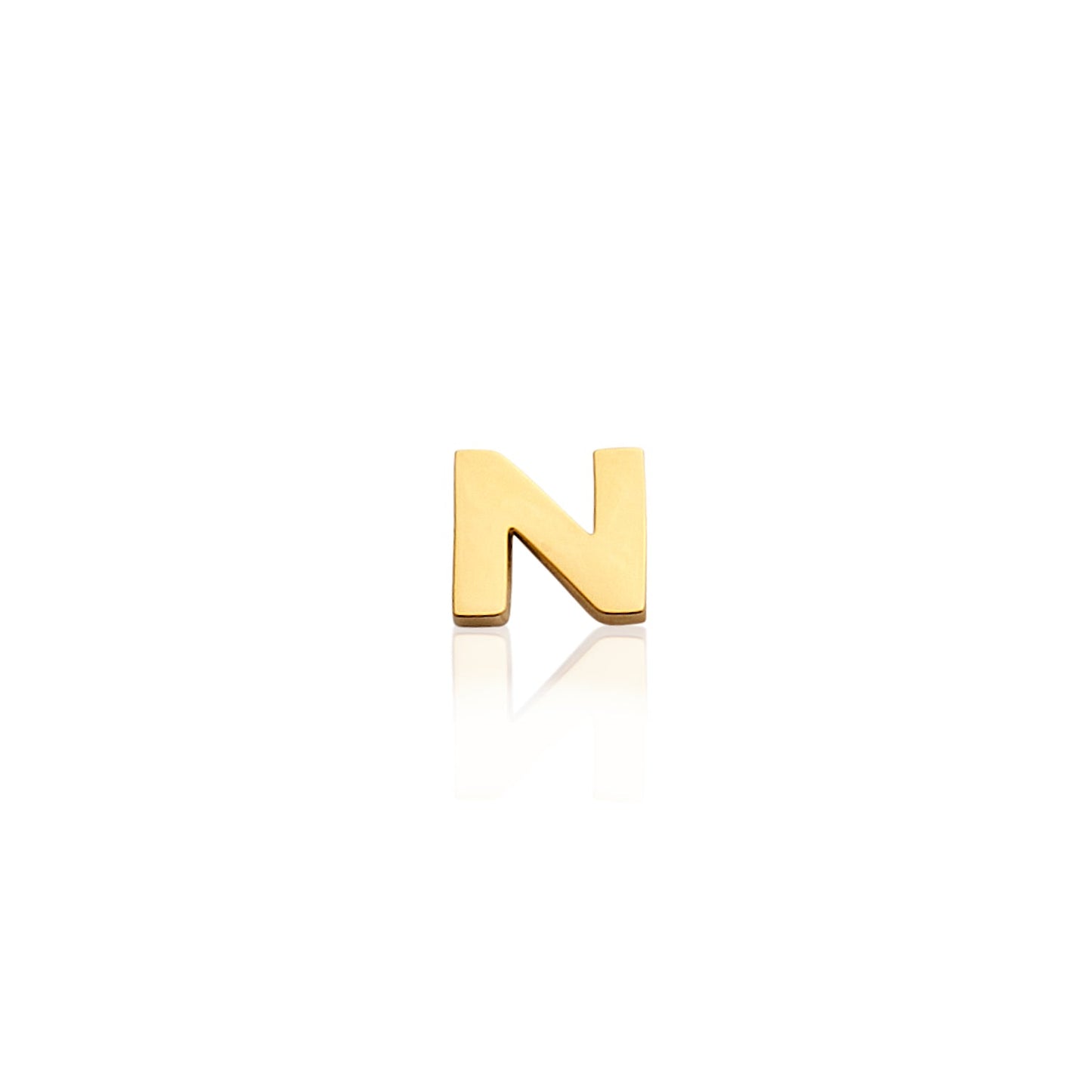 Made Mine Charms - Block Initial Charm (Gold)